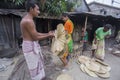 Hand fans are made at DhakaÃ¢â¬â¢s Bhatara while Mymensingh supplies the raw materials.